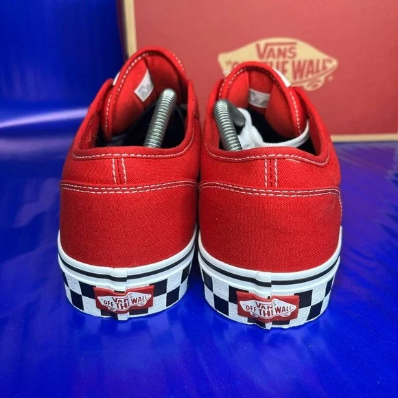 🆕 Vans Atwood Checker Sidewall Red Sneaker Men’s 13 Fast Shipping - Picture 4 of 6